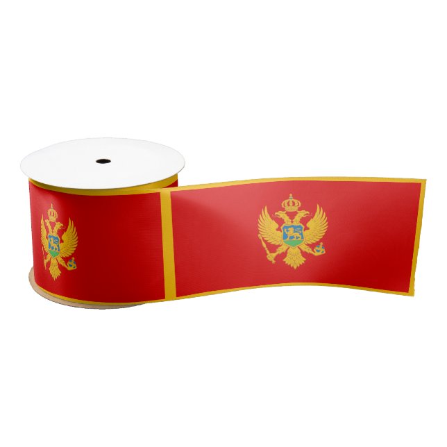 Montenegro Flag Satin Ribbon (Spool)