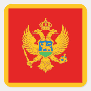 Montenegro Flag Square Sticker