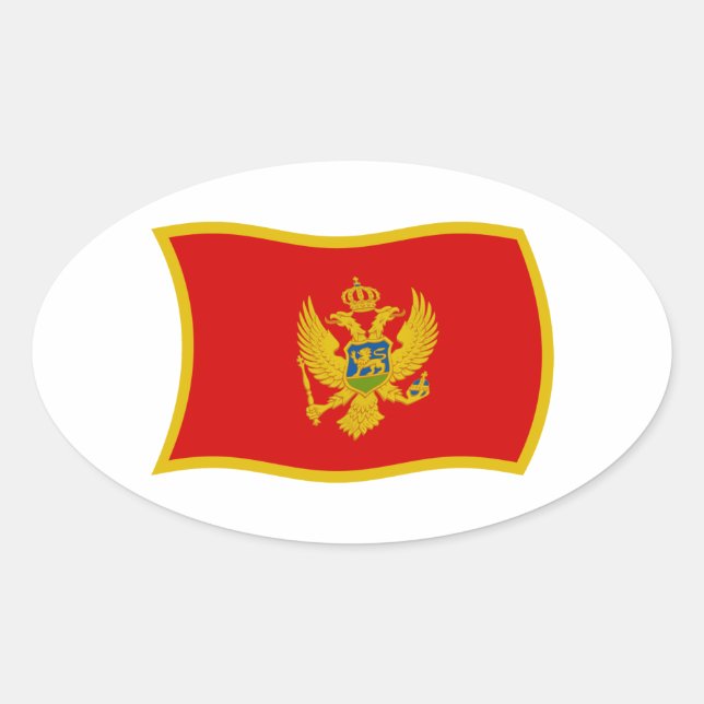 Montenegro Flag Sticker (Front)