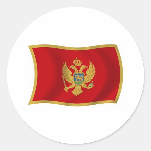 Montenegro Flag Sticker (Front)