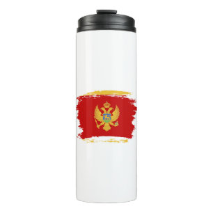 Montenegro flag thermal tumbler