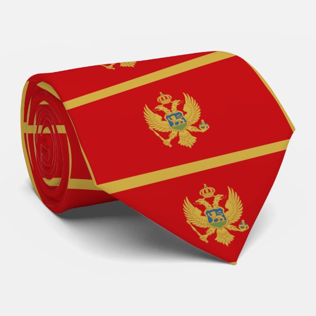Montenegro Flag Tie (Rolled)