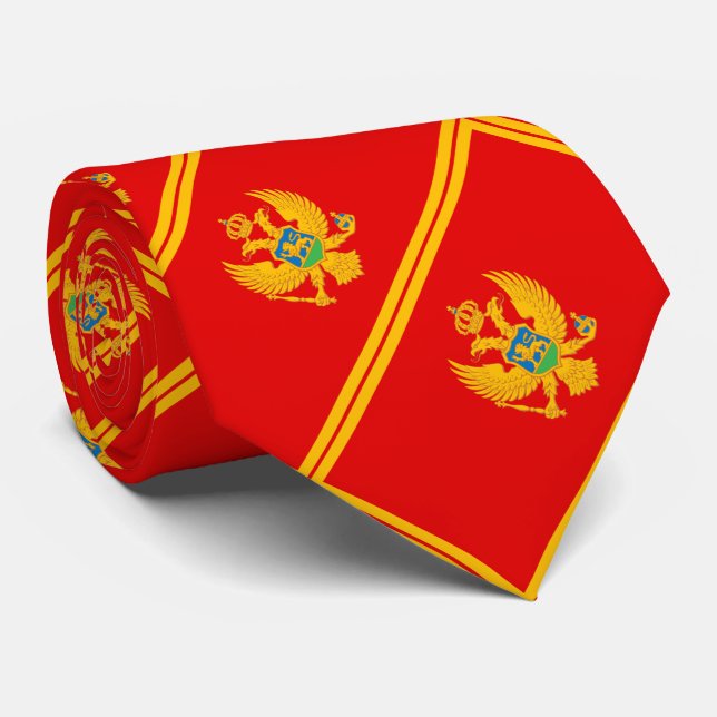 Montenegro Flag Tie (Rolled)