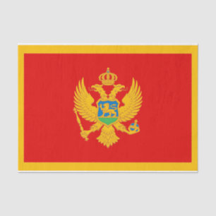 Montenegro Flag Tissue Paper