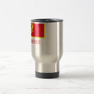 Montenegro Flag with Name Travel Mug