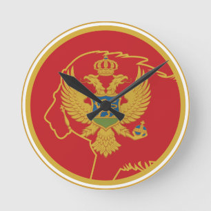Montenegro Lion Montenegrin National Animal Flag Round Clock