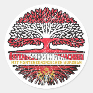 Montenegro Montenegrinisch Österreichisch Classic Round Sticker