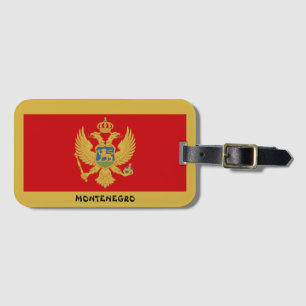 Montenegro National Flag Patriotic Luggage Tag