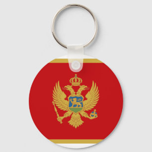 Montenegro National World Flag Key Ring