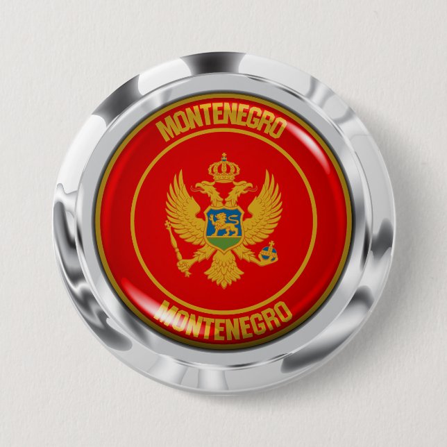 Montenegro Round Emblem 7.5 Cm Round Badge (Front)