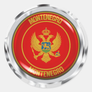 Montenegro Round Emblem Classic Round Sticker
