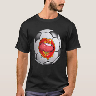 Montenegro Soccer Fan Montenegrin Flag Mouth T-Shirt