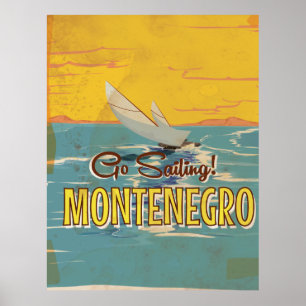 Montenegro vintage travel poster
