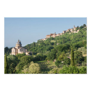 Montepulciano cathedral and town photo print