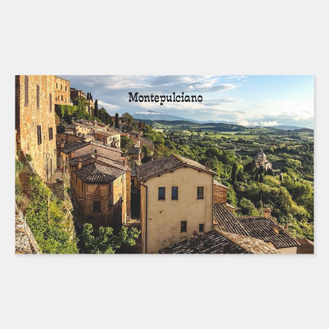 Montepulciano, Toscana, Italy Rectangular Sticker (Front)