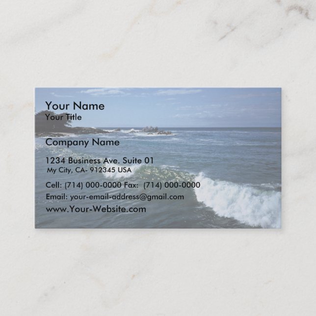 Monterey Bay, California Business Card (Front)