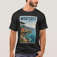 Monterey Bay California Illustration Travel Art