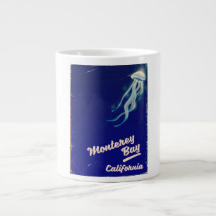 Monterey Bay California Jelly vintage travel Large Coffee Mug