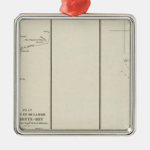 Monterey Bay, California Metal Tree Decoration