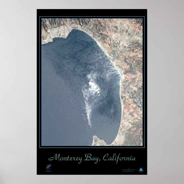 Monterey Bay, California satellite poster (Front)