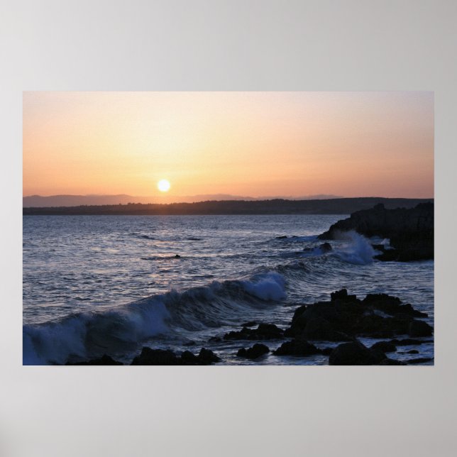 Monterey Bay, Seascape Sunrise Photo (3 of 5) Poster (Front)