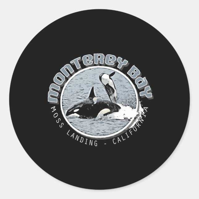 Monterey Bay'S Moss Landing California Ocean Classic Round Sticker (Front)