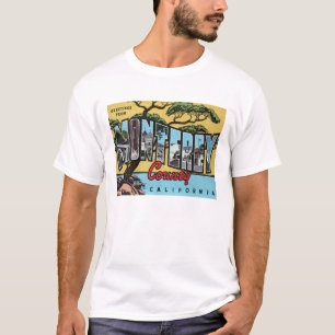 Monterey, CA Vintage Scenic Letters T-Shirt