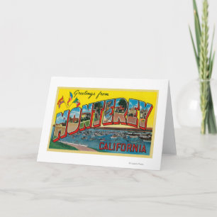 Monterey, California - Large Letter Scenes Card
