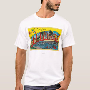 Monterey, California - Large Letter Scenes T-Shirt