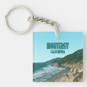 Monterey California Pacific Coast Highway Vintage Key Ring