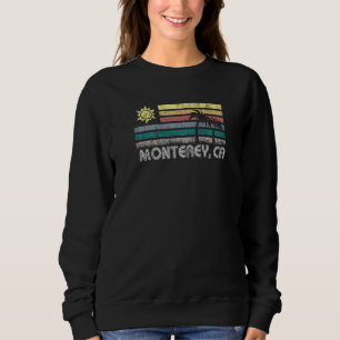 Monterey California Retro Sunset Flag Residents Vi Sweatshirt