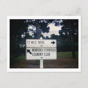 Monterey, California Road Sign Vintage Postcard