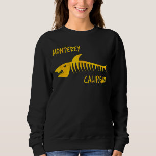 Monterey California Shark Skeleton Amber Print Sweatshirt