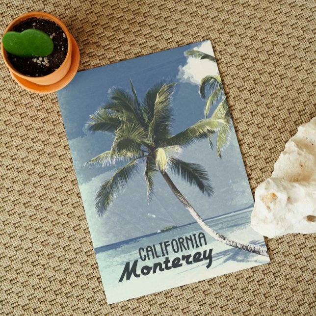 Monterey California Vintage Beach Travel Art Postcard (Creator Uploaded)