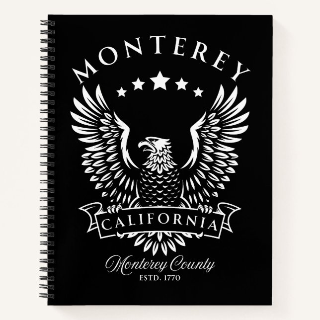 Monterey California Vintage Eagle Notebook (Front)