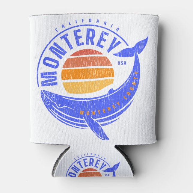 Monterey California Whale Can Cooler (Front)