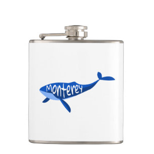 Monterey California Whale Hip Flask