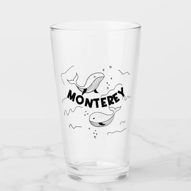 Monterey California Whales Glass (Front)