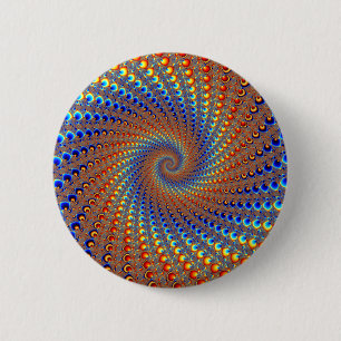 Monterey Fractal Art 6 Cm Round Badge