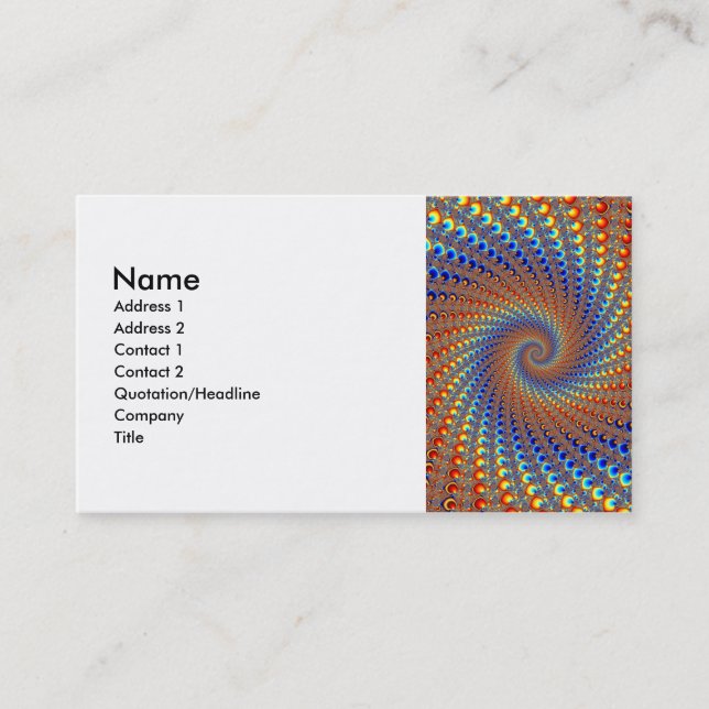 Monterey Fractal Art Business Card (Front)