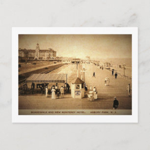 Monterey Hotel, Boardwalk, Asbury Park, NJ Vintage Postcard