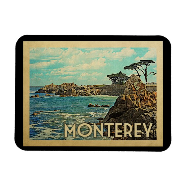 Monterey Magnet California Vintage Travel (Horizontal)