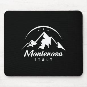 Monterosa Italy Ski Resort Skiing Snowboarding Sou Mouse Mat