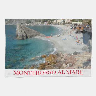 Monterosso al Mare view tea towel