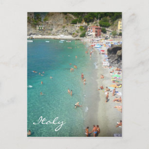 monterosso blue italy postcard