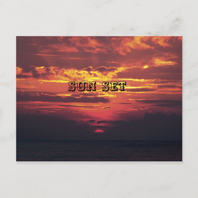 Monterosso Cinque sunset Postcard (Front)