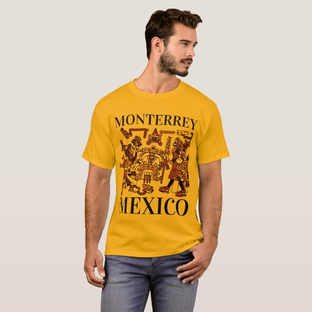Monterrey Mexico Aztec Design, Men's #2 T-Shirt (Front Full)