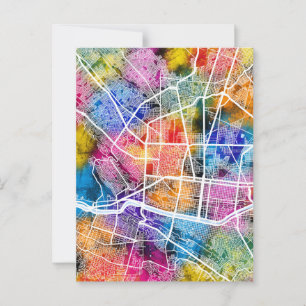 Monterrey Mexico City Map Postcard