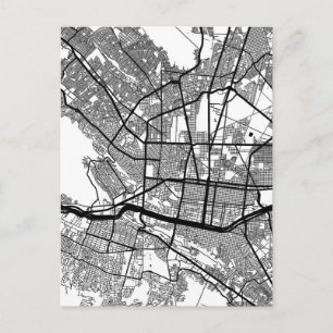 Monterrey Mexico City Map Postcard