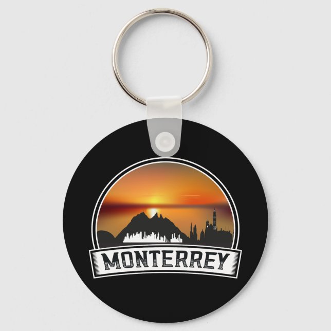 Monterrey Mexico Sunset Cityscape Key Ring (Front)